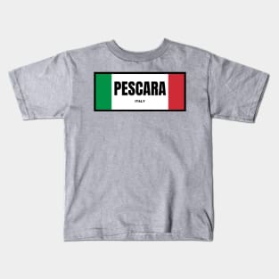 Pescara City in Italian Flag Colors Kids T-Shirt